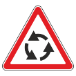 Дорожный знак 1.7 «Пересечение с круговым движением» (металл 0,8 мм, II типоразмер: сторона 900 мм, С/О пленка: тип А коммерческая)